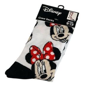 Minnie Mouse Disney Crew Socks NEW Size 9-13
